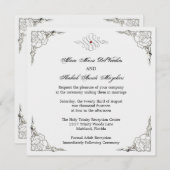 DERNIÈRE Élégante invitation à un mariage d'acclam (Devant / Derrière)