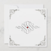 DERNIÈRE Élégante invitation à un mariage d'acclam (Dos)