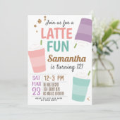 Dernière Fun Café Anniversaire Invitation (Debout devant)