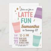 Dernière Fun Café Anniversaire Invitation (Devant / Derrière)