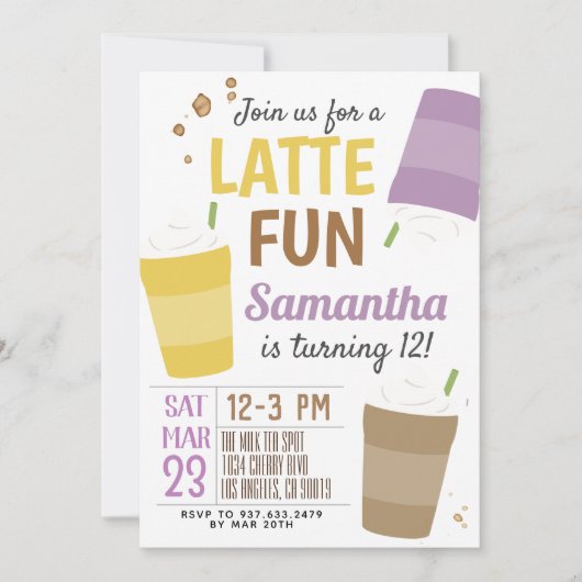 Dernière Fun Café Anniversaire Invitation (Devant)