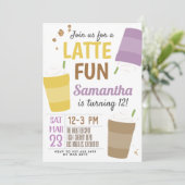Dernière Fun Café Anniversaire Invitation (Debout devant)