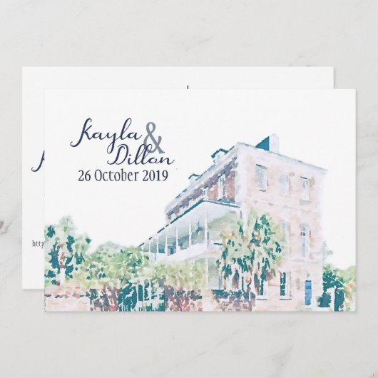 Dernière invitation de Kayla & Dillon (Devant / Derrière)