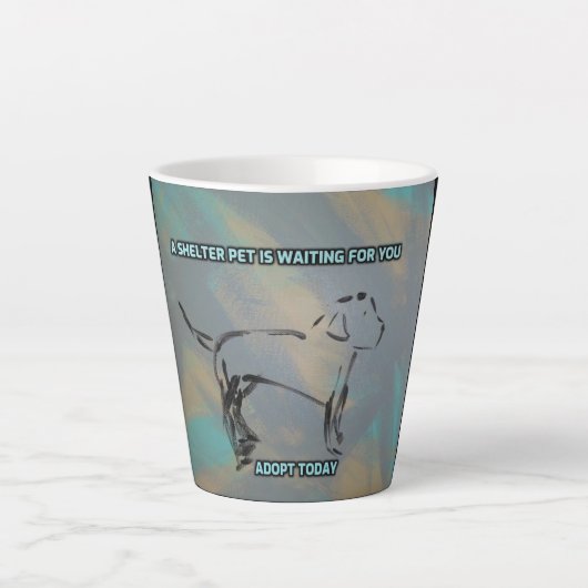 Dernière Mug avec un message d'abri animal (Devant)