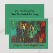 DERNIÈRE NUIT ENTRE GARÇONS INVITATIONS À LA FÊTE  (Devant / Derrière)