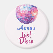 Dernière soirée de bachelorette Disco | Aimant ros (Devant)