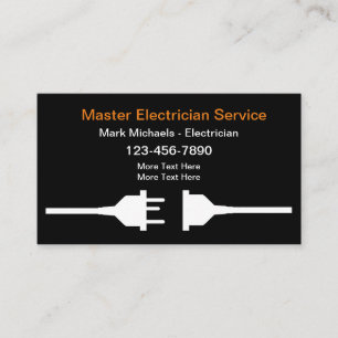 Dernière tendance de carte de visite d'électricien