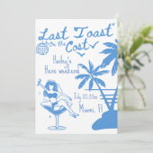 Dernière toast sur la côte invitation de l'enterre (Debout devant)