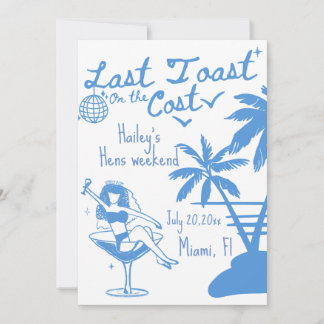 Dernière toast sur la côte invitation de l'enterre