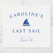 Dernière voile avant le Veil Sparkling Étiquette (Étiquettes simples)