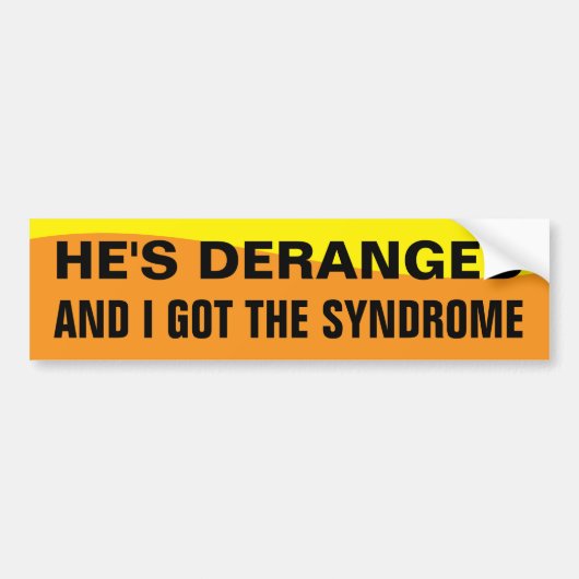 DEROAILLEMENTSYNDROOM BUMPERSTICKER (Voorkant)