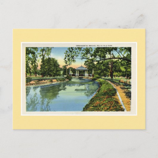  Deroit Belle Isle Park bridge Briefkaart (Voorkant)