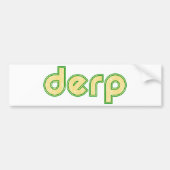 Derp 1 bumpersticker (Voorkant)