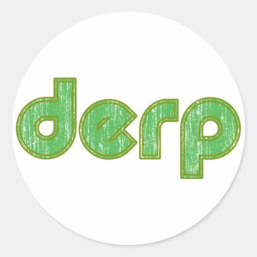 Derp 2 ronde sticker (Voorkant)