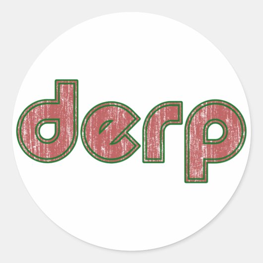 Derp 4 ronde sticker (Voorkant)