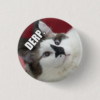 Derp Cat Buttonnen Ronde Button 3,2 Cm
