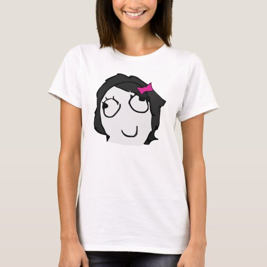 Derpina met schlick (zwart haar) meme shirt (Voorkant)