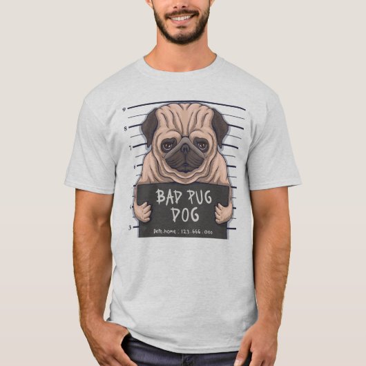 Derpy Bad Pug T-shirt (Voorkant)