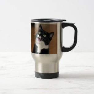 Derpy Cat die een Gekke gezicht maakt Reisbeker
