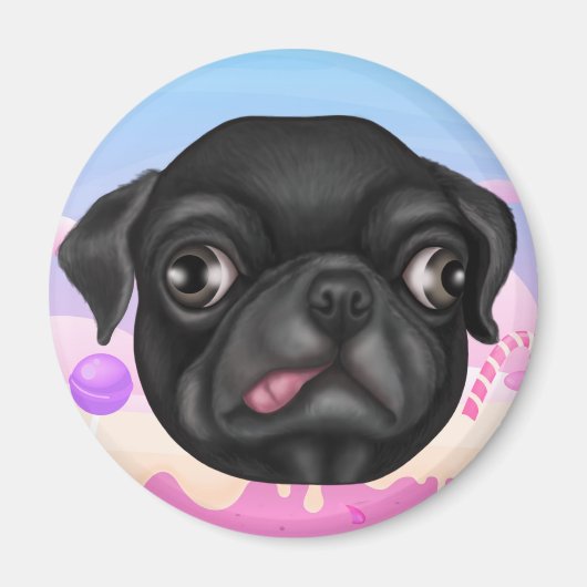 Derpy Pug Magneet (Voorkant)