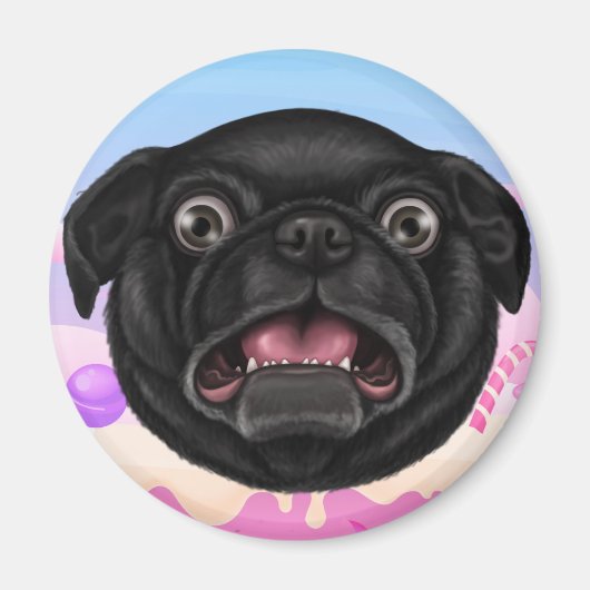 Derpy Pug Magneet (Voorkant)