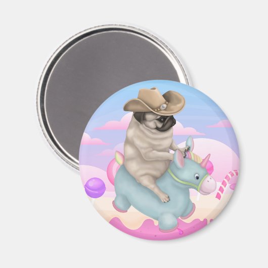 Derpy Pug Magnet Magneet (Voorkant / Achterkant)