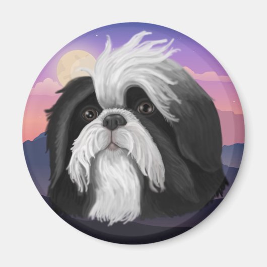 Derpy Shih Tzu Magneet (Voorkant)