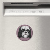 Derpy Shih Tzu Magneet (Insitu (Vaatwasser))