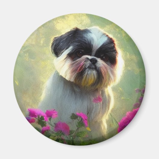 Derpy Shih Tzu Magnet (Devant)