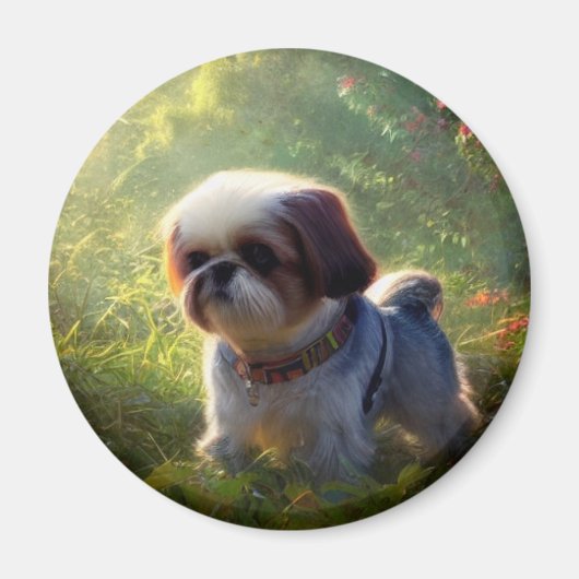 Derpy Shih Tzu Magnet (Devant)
