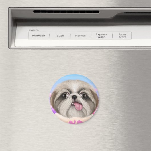 Derpy Shih Tzu Magnet (In Situ (Lave-vaisselle))