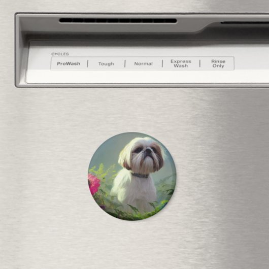 Derpy Shih Tzu Magnet (In Situ (Lave-vaisselle))