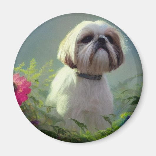 Derpy Shih Tzu Magnet (Devant)