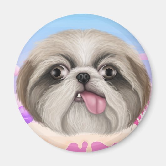 Derpy Shih Tzu Magnet Magneet (Voorkant)
