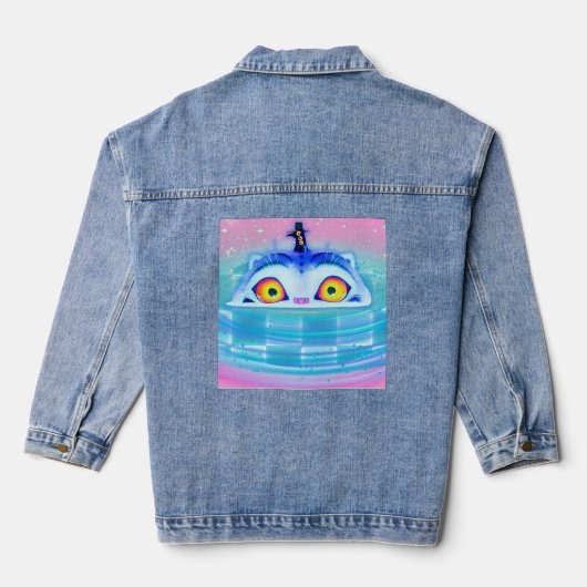Derpy Tiger K Pop Denim Jas Jacket (Achterkant)