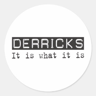 Derricks is het ronde sticker