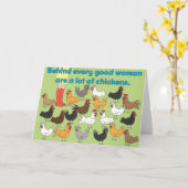 Derrière chaque bonne femme - carte de voeux (Fleur jaune)