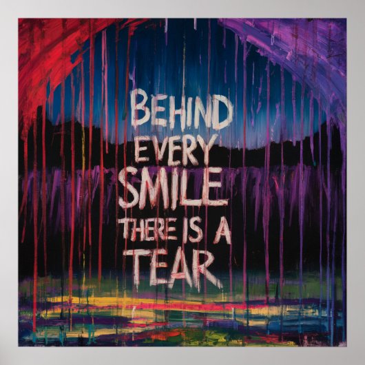 Derrière chaque sourire, il y a un poster de larme (Devant)