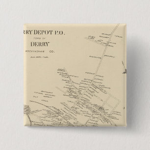 Derry Depot PO Vierkante Button 5,1 Cm