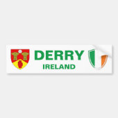 Derry Ireland Crest en Irish Flag Bumpersticker (Voorkant)