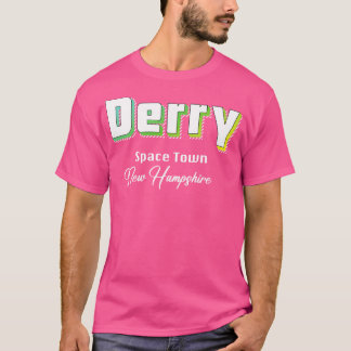Derry New Hampshire Gele tekst T-shirt