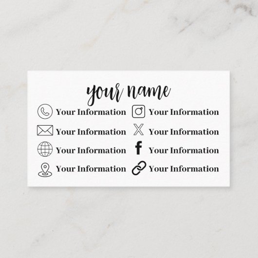 Derset Cactus + Fleurs Carte de visite (Dos)