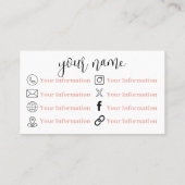 Derset Cactus + Flowers Boho Visitekaartje (Achterkant)