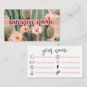 Derset Cactus + Flowers Boho Visitekaartje (Voorkant / Achterkant)