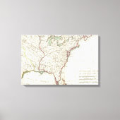 Dertien kolonies Map (1776) Canvas Afdruk (Voorkant)