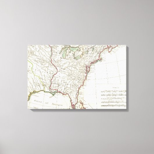 Dertien kolonies Map (1776) Canvas Afdruk (Voorkant)
