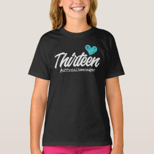 dertien officiële tiener 13e verjaardag 13 jaar t-shirt
