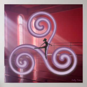 Dertien symbolen: de Triskele Poster Print