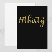 Dertig 30-de-verjaardag van de geboorte van 1990 kaart (Voorkant / Achterkant)