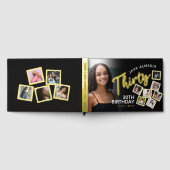 Dertig 30e verjaardag foto's zwart goud gastenboek (Volledig)